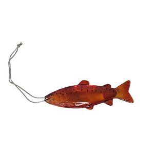 Orange Trout Fish Hanging Christmas Ornament